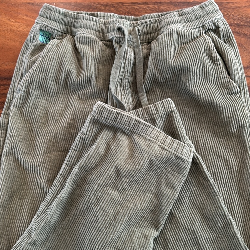 Stylish Green Corduroy Pants for juniors